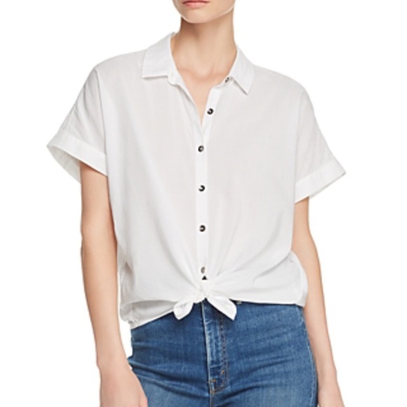 Splendid Canyon Button Up Shirt Optic White Sz XS - Picture 2 of 8